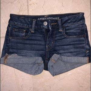 AE denim shorts